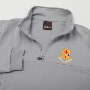 Oscar Jacobson Men's Gray Donegal GC Murnagh 1/4 Zip Activewear Top Size M